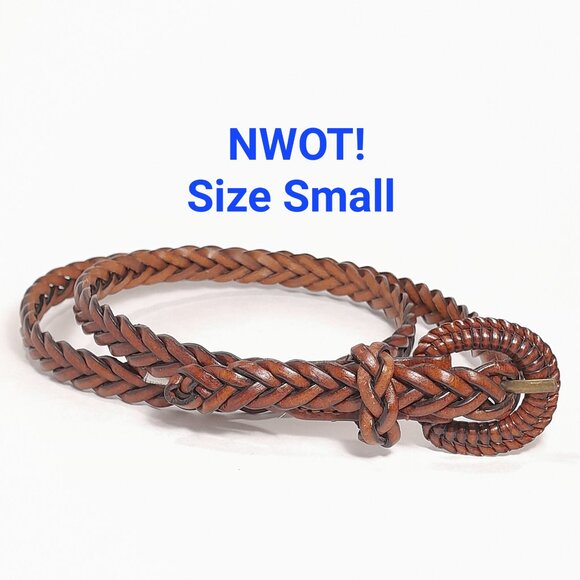 Kimchi Blue Accessories - NWOT! Kimchi Blue Brown Woven Belt Women's Size S/M-P/M